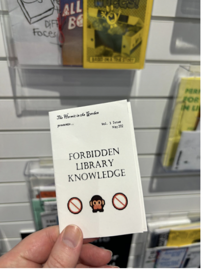 Photo: Forbidden Library Knowledge, from the Zine Pavilion.